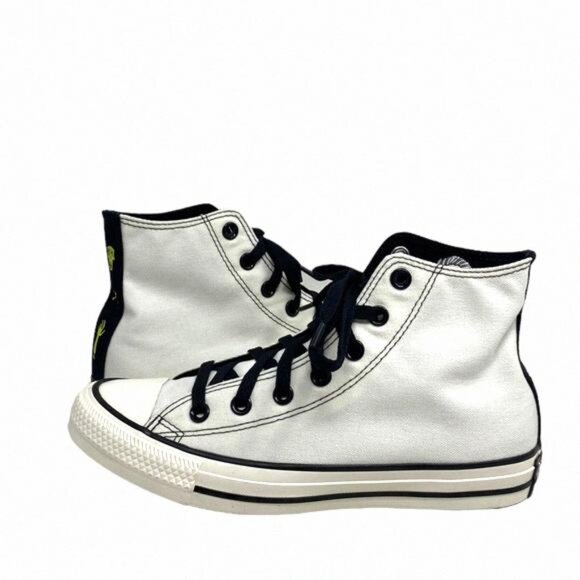 Converse Ctas High Top Sneakers Women Canvas A05960C-WWBLWBLG Custom Black White - Picture 8 of 11